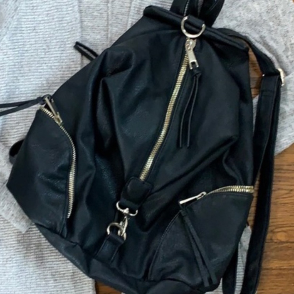 Black backpack purse